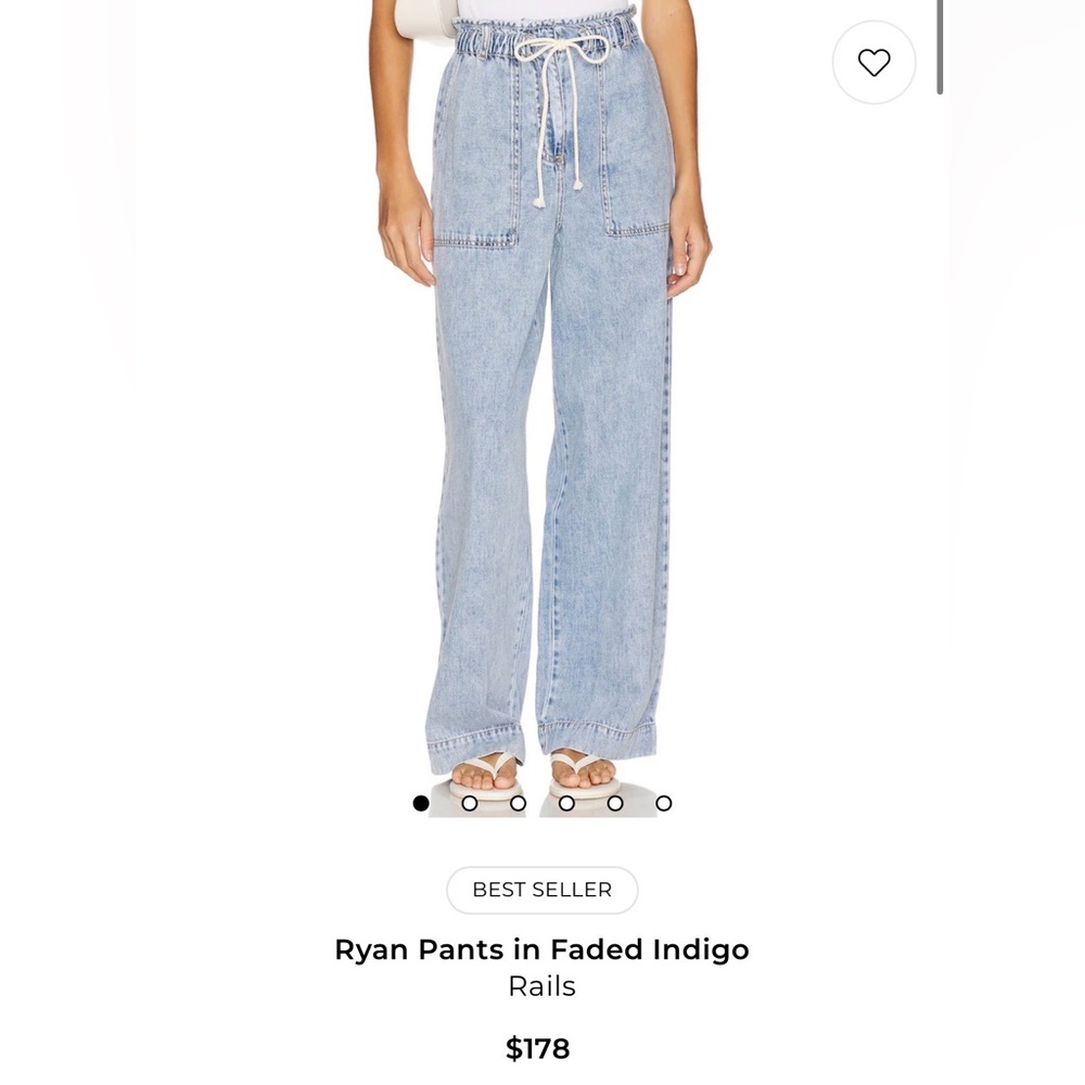 Rails Ryan Faded Indigo Wide Leg Jeans